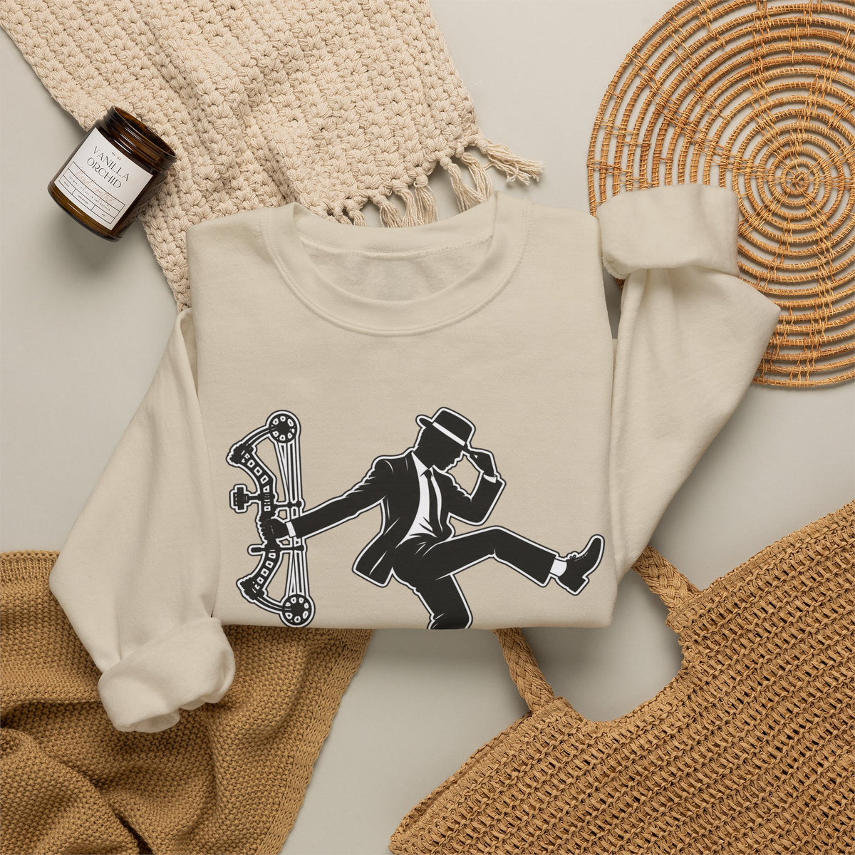 Crewneck Sweatshirt — 'Anchor hee hee' Vintage Sailor Dance Graphic