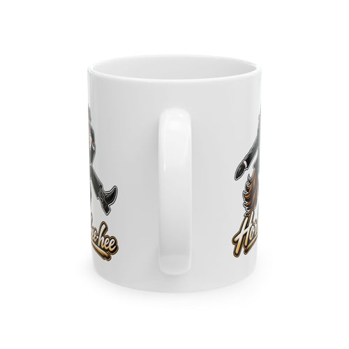 Coffee Mug — Cheerful Howl Dog Illustration Ceramic Mug (11oz, 15oz)