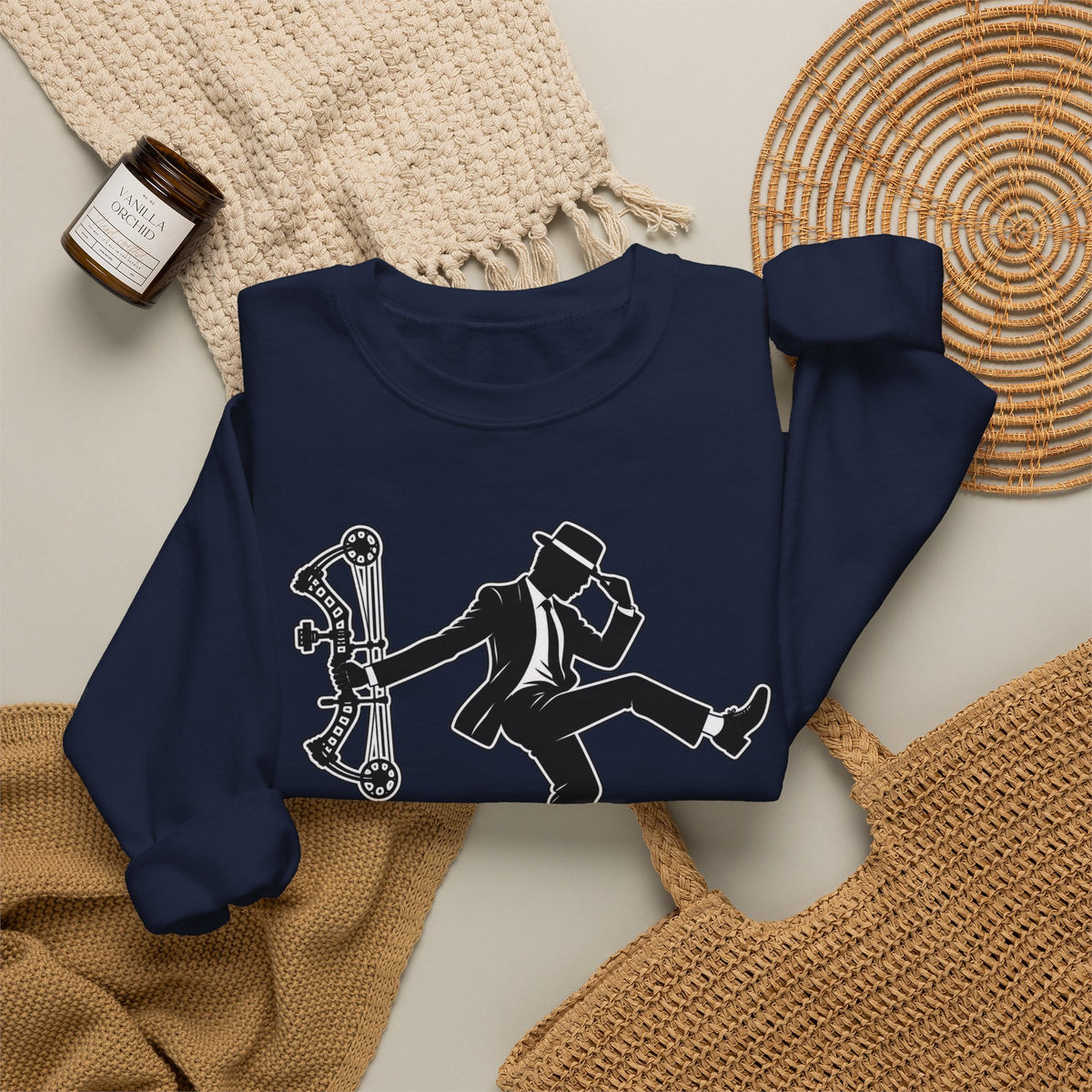 Crewneck Sweatshirt — 'Anchor hee hee' Vintage Sailor Dance Graphic